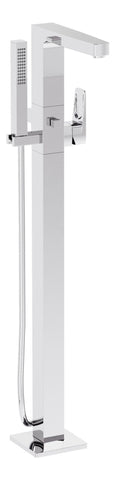 VitrA Root Square Floor Standing Bath/Shower Mixer - Chrome