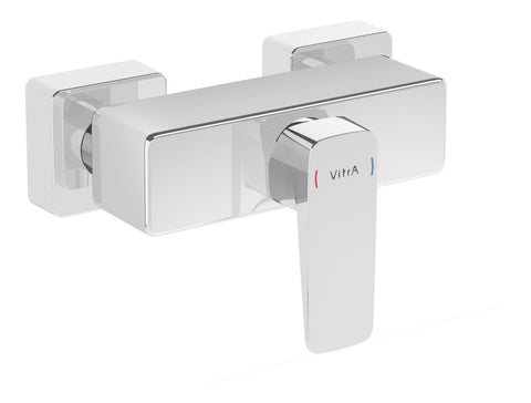 VitrA Root Square Wall Mounted Shower Mixer Valve - Chrome