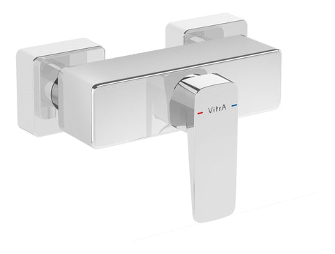 VitrA Root Square Wall Mounted Shower Mixer Valve - Chrome