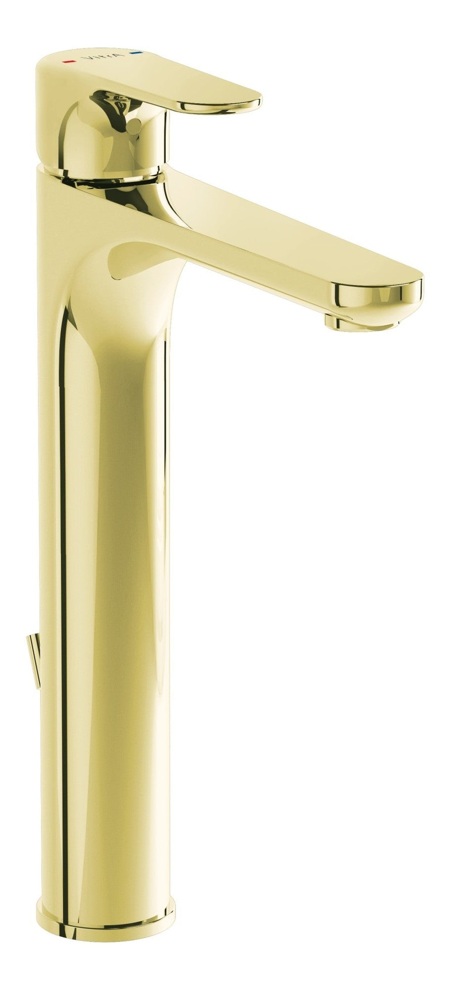 VitrA Root Round Tall Basin Mixer w/Waste Lever - Soft Gold