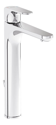 VitrA Root Round Tall Basin Mixer w/Waste Lever - Chrome