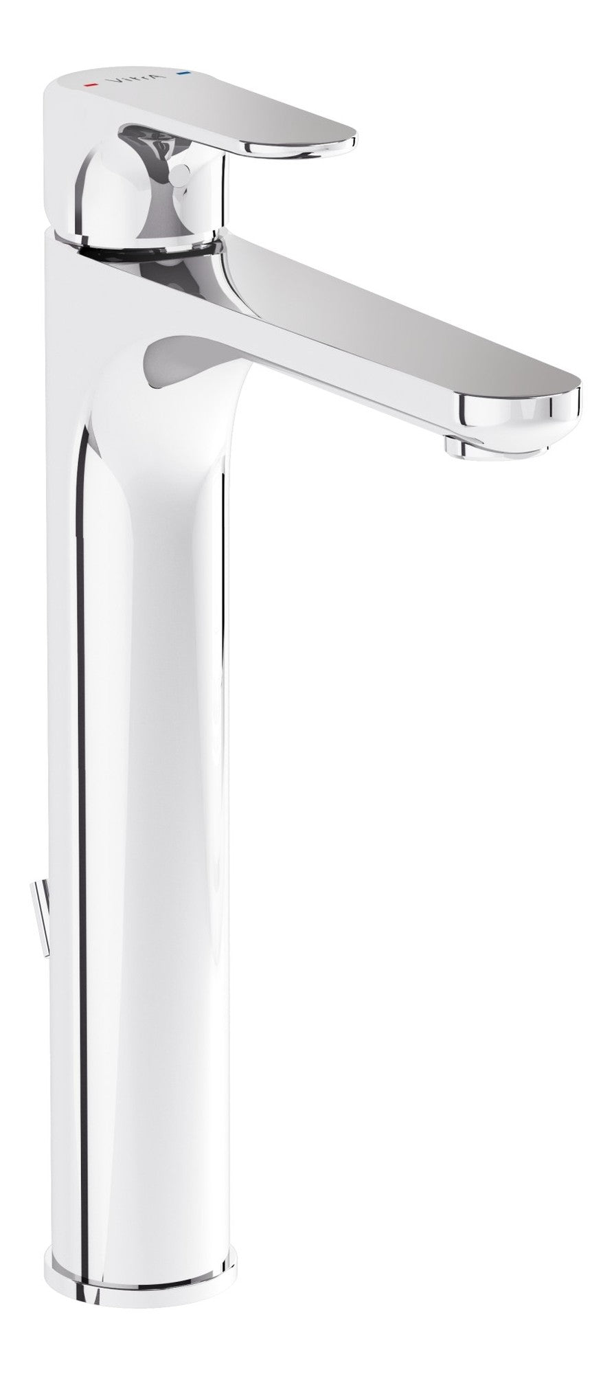 VitrA Root Round Tall Basin Mixer w/Waste Lever - Chrome