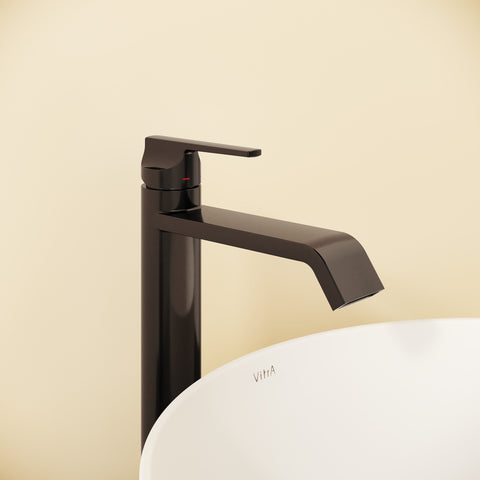 VitrA Suit Tall Basin Mixer (Top Handle) - Gloss Black