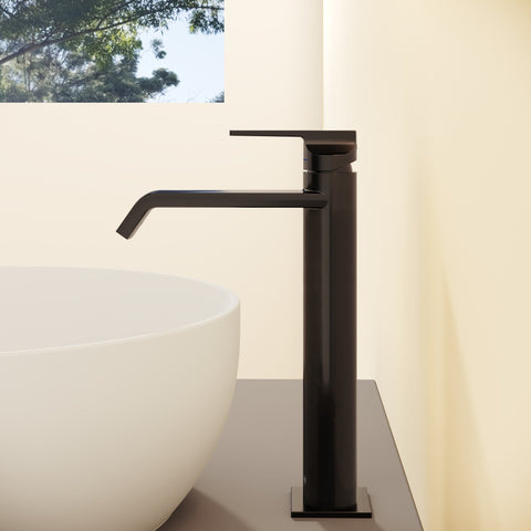 VitrA Suit Tall Basin Mixer (Top Handle) - Gloss Black