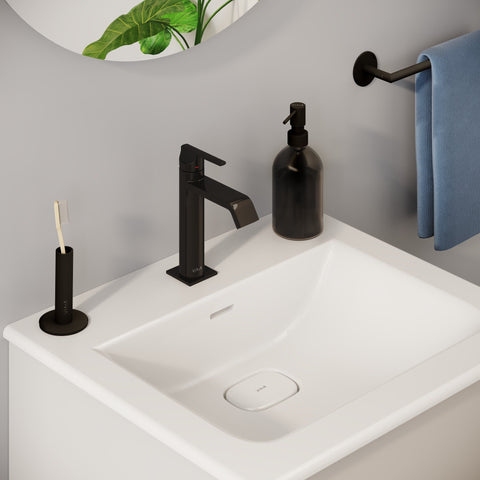 VitrA Suit Basin Mixer (Top Handle) - Gloss Black