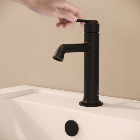 VitrA Origin Classic Basin Mixer (Top Handle) - Matt Black
