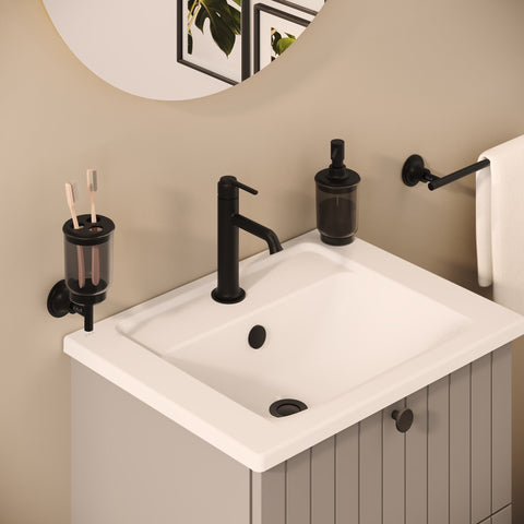 VitrA Origin Classic Basin Mixer (Top Handle) - Matt Black