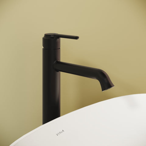 VitrA Origin Classic Tall Basin Mixer (Top Handle) - Matt Black