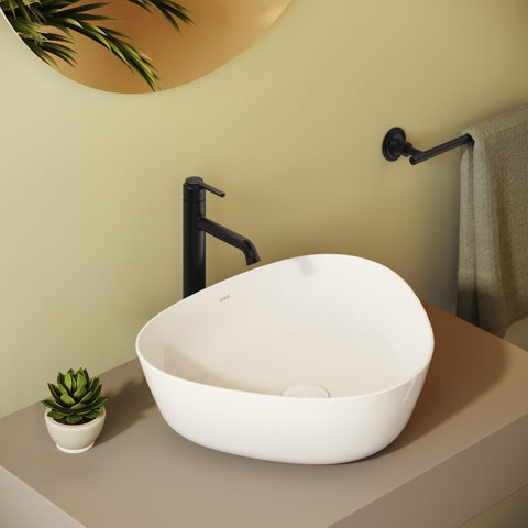 VitrA Origin Classic Tall Basin Mixer (Top Handle) - Matt Black