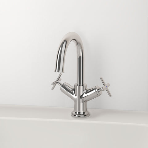 VitrA Origin Classic Basin Mixer (Cross Handles) - Chrome
