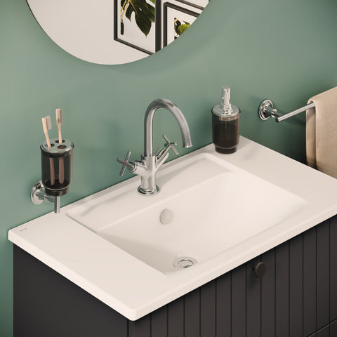 VitrA Origin Classic Basin Mixer (Cross Handles) - Chrome