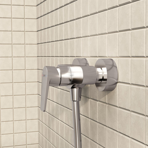 VitrA Flow Square Wall Mounted Shower Mixer - Chrome