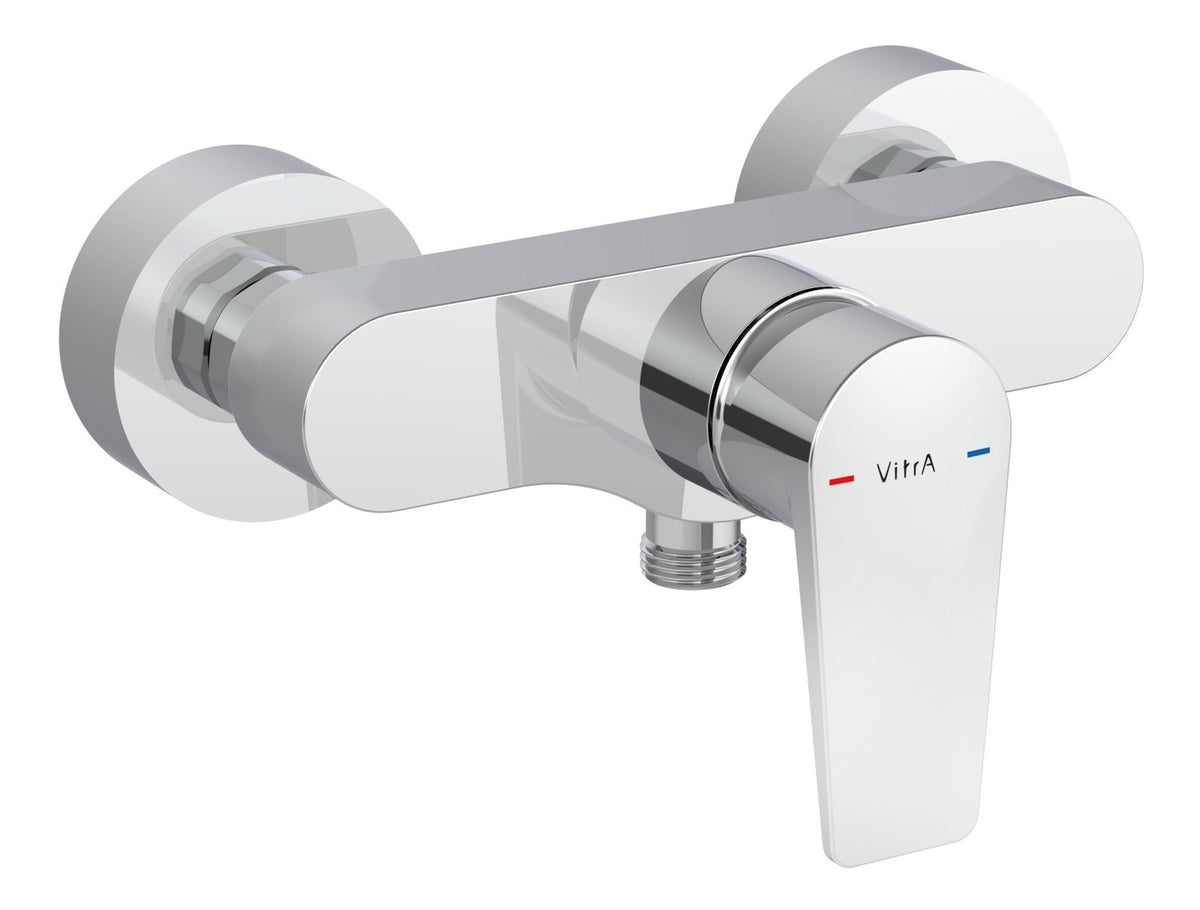 VitrA Flow Square Wall Mounted Shower Mixer - Chrome