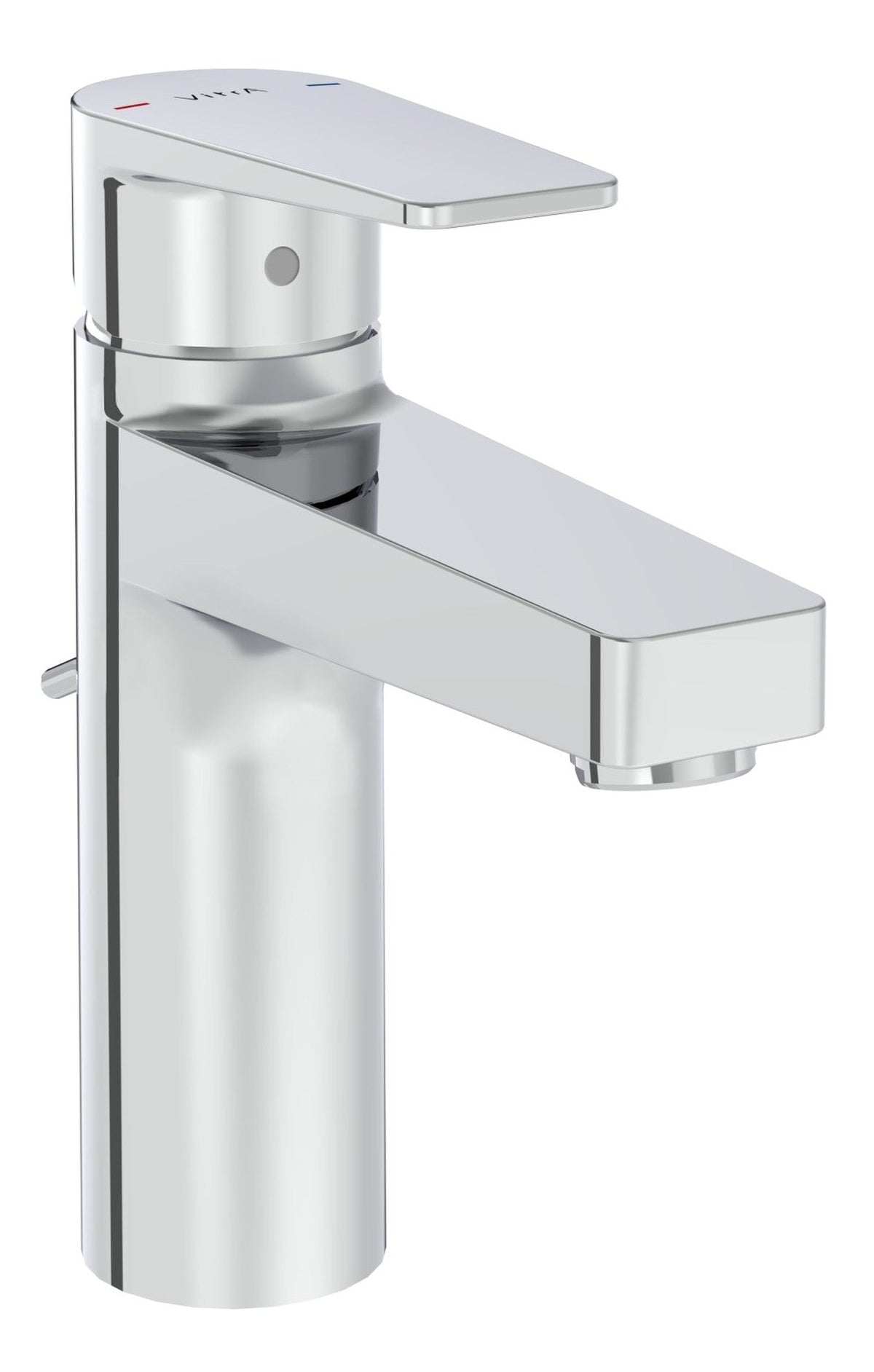 VitrA Flow Square Large Basin Mixer w/Waste Lever - Chrome
