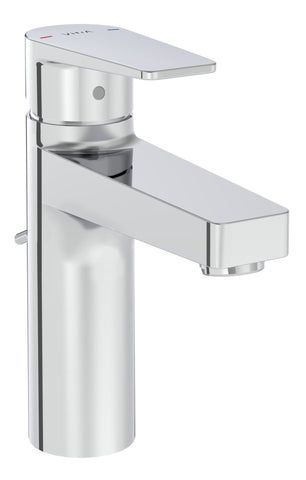 VitrA Flow Square Large Basin Mixer w/Waste Lever - Chrome