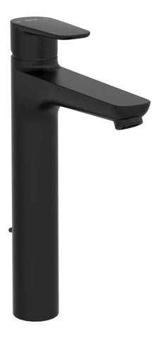 VitrA Flow Soft Tall Basin Mixer w/Waste Lever - Matt Black