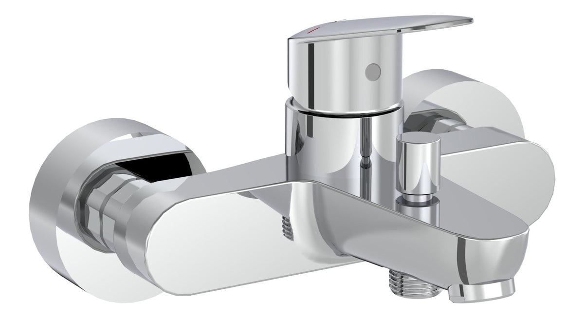 VitrA Flow Round Wall Mounted Bath/Shower Mixer - Chrome