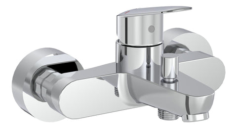 VitrA Flow Round Wall Mounted Bath/Shower Mixer - Chrome
