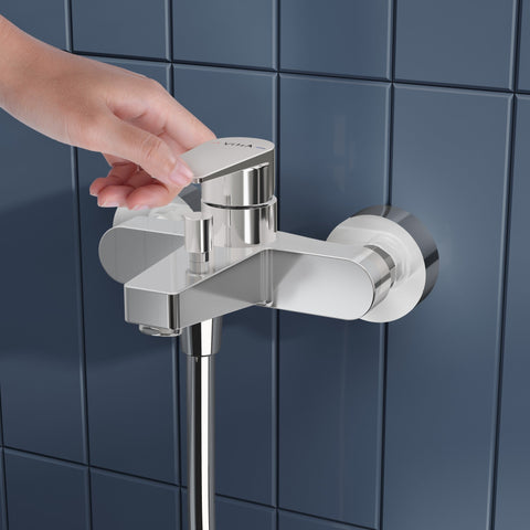 VitrA Flow Square Wall Mounted Bath/Shower Mixer - Chrome