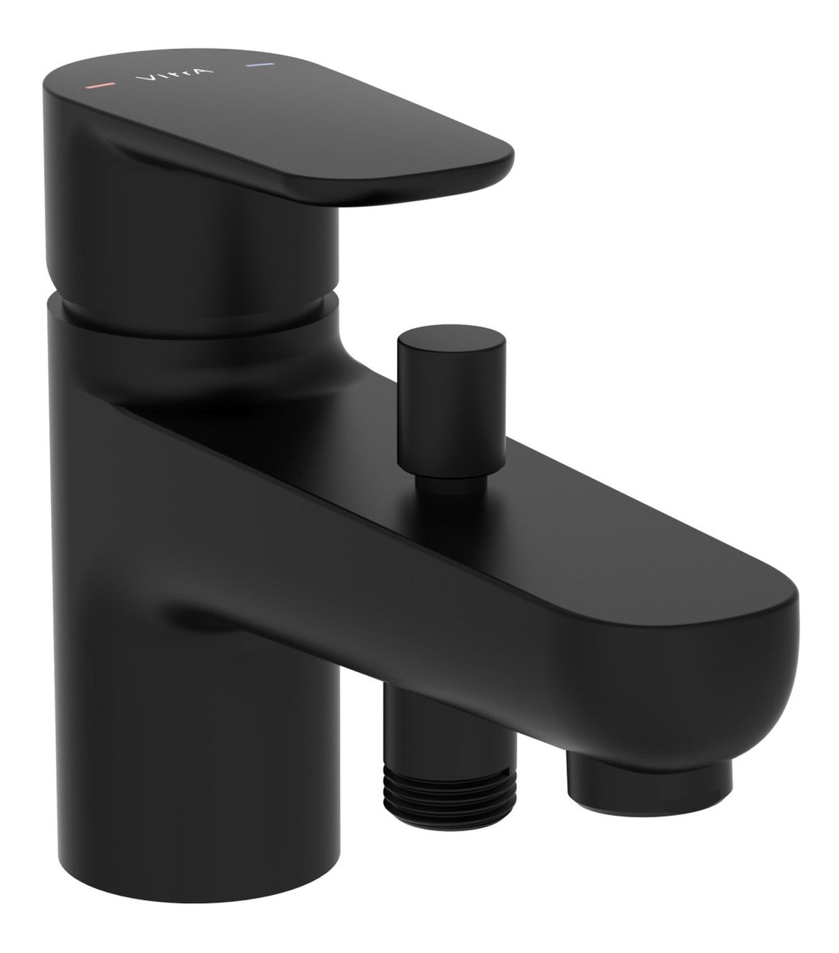 4307336 VitrA Flow Soft Monohole Bath/Shower Mixer - Matt Black – Gardners ...