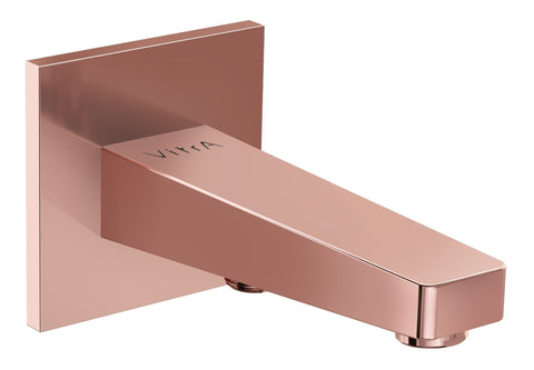 VitrA Root Square Wall Mounted Bath Spout - Soft Copper