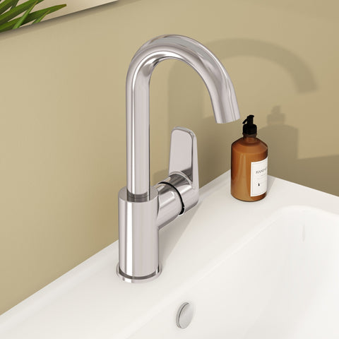 VitrA Flow Soft Swivel Basin Mixer - Chrome