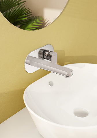 VitrA Flow Soft Wall Mounted Basin Mixer - Chrome