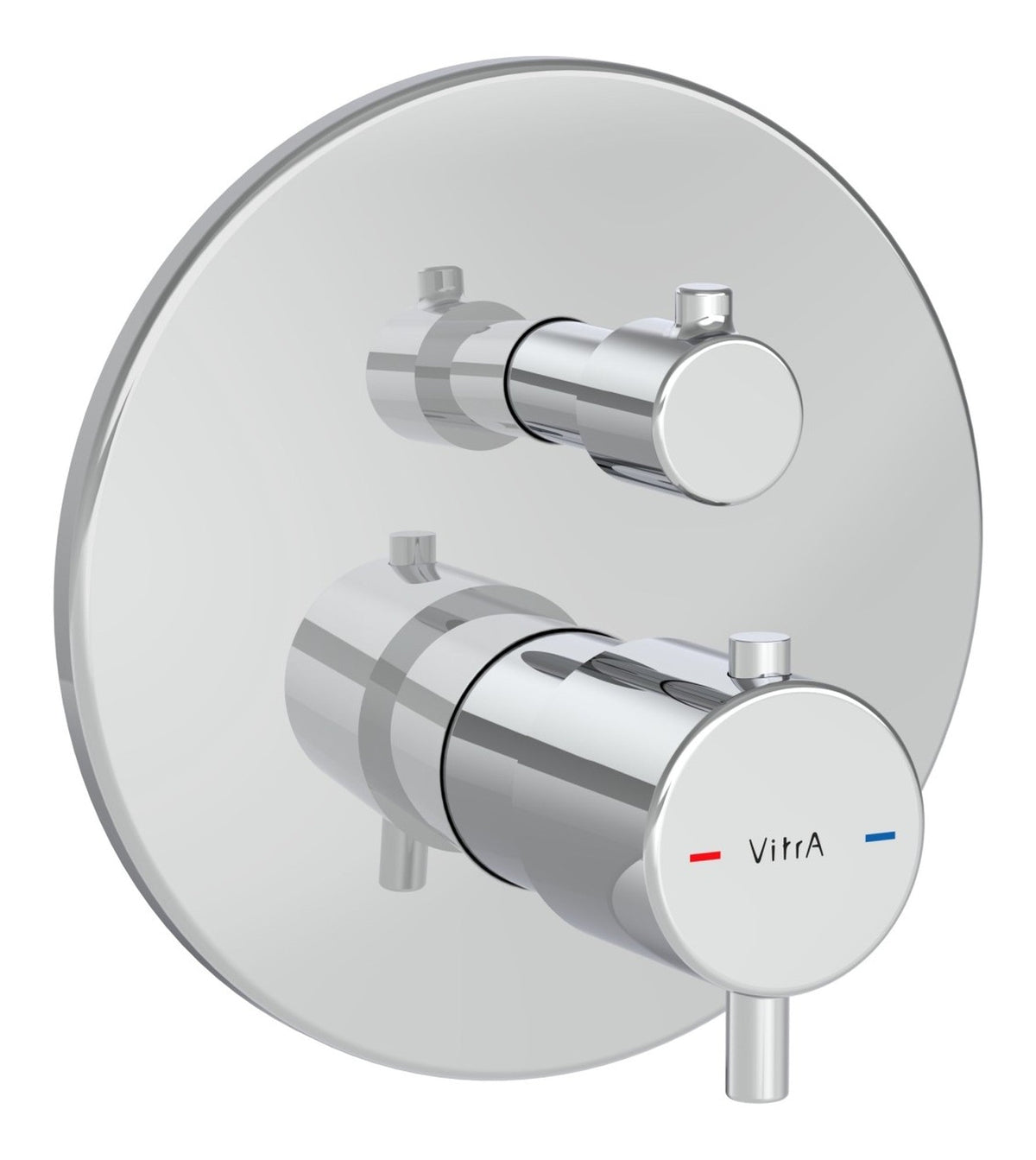 VitrA Root Round Integrated Thermostatic Bath/Shower Mixer Valve - Chrome