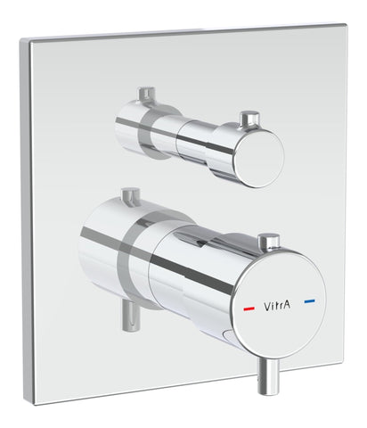 VitrA Root Square Integrated Thermostatic 2-Way Shower Mixer Valve - Chrome