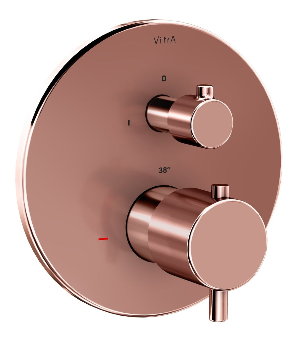 VitrA Origin Integrated Thermostatic Shower Mixer Valve - Soft Copper