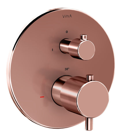 VitrA Origin Integrated Thermostatic Shower Mixer Valve - Soft Copper