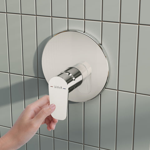 VitrA Origin Integrated Thermostatic Shower Mixer Valve - Chrome