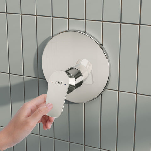 VitrA Origin Integrated Thermostatic Shower Mixer Valve - Chrome