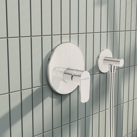 VitrA Origin Integrated Thermostatic Shower Mixer Valve - Chrome