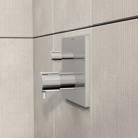 VitrA Root Square Integrated Thermostatic 1-Way Shower Mixer Valve - Chrome