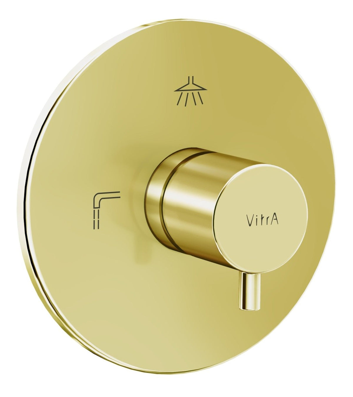 VitrA Root Round 3-Way Diverter - Soft Gold