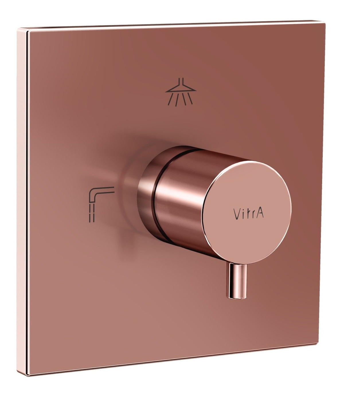 VitrA Root Square 3-Way Diverter - Soft Copper