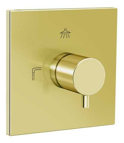VitrA Root Square 3-Way Diverter - Soft Gold