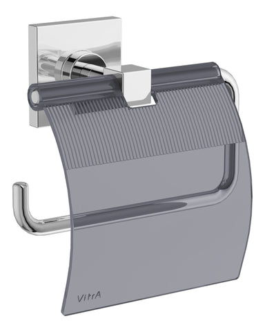 VitrA Root Toilet Roll Holder w/Cover - Chrome