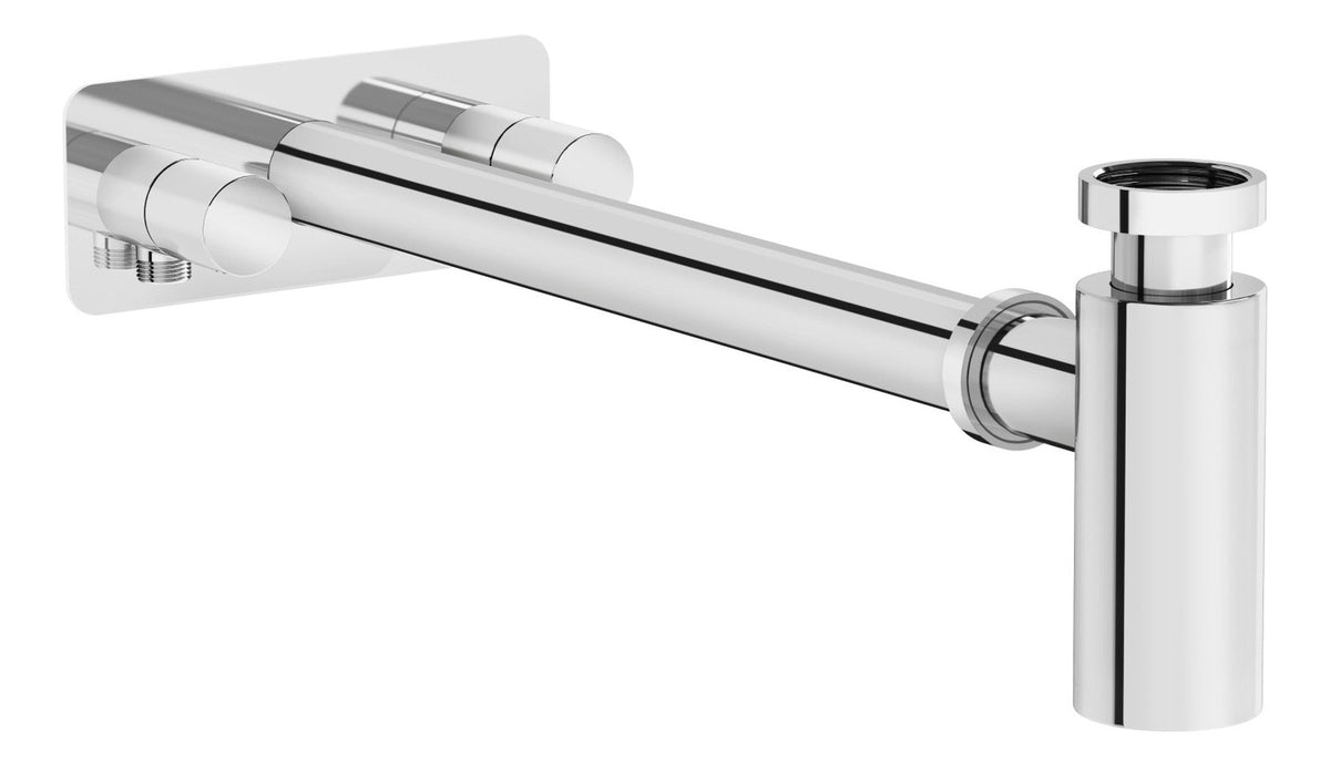 VitrA Bottle Trap for Basins w/Isolation Taps (Symmetric) - Chrome