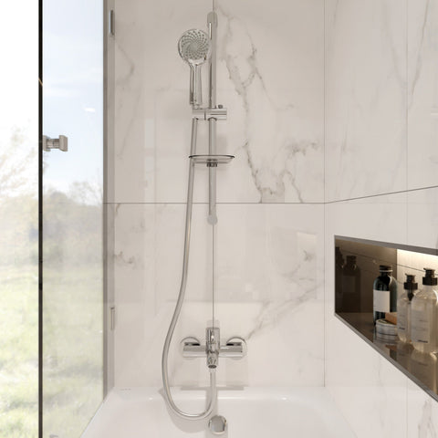 VitrA Samba 3-Function Hand Shower w/Slide Rail - Chrome