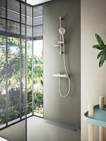 VitrA Bliss 3-Function Hand Shower w/Slide Rail - Brushed Nickel