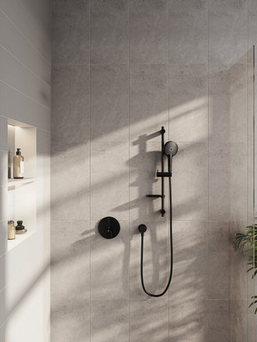 VitrA Bliss 3-Function Hand Shower w/Slide Rail - Matt Black