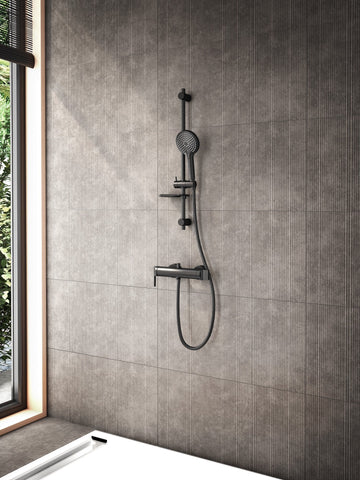 VitrA Bliss 3-Function Hand Shower w/Slide Rail - Matt Black