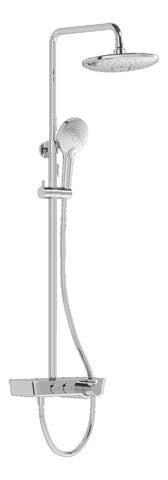 VitrA Aquaheat Charm 240 Shower Set w/2-Function Overhead & Shelf - Chrome