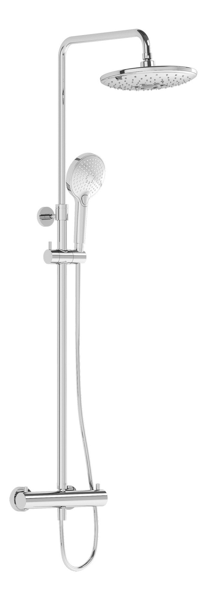 VitrA Aquaheat Bliss 240 Thermostatic Shower Column w/2-Function Overhead - Chrome