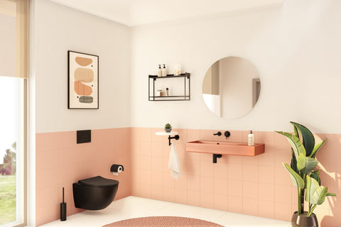 VitrA Origin Free Standing WC Brush Holder - Matt Black