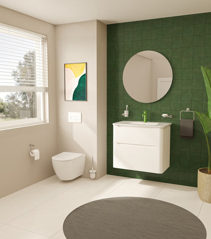 VitrA Basin Overflow Cover - Brushed Nickel