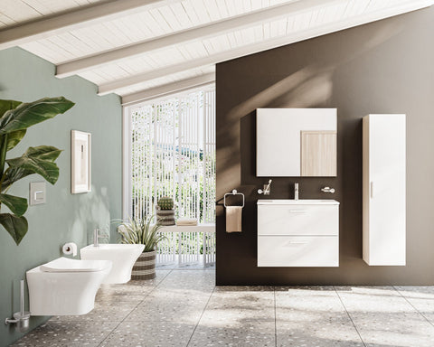 VitrA 820x695mm Rectangular Mirror - Brushed Chrome