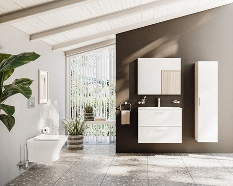 VitrA 820x695mm Rectangular Mirror - Brushed Chrome